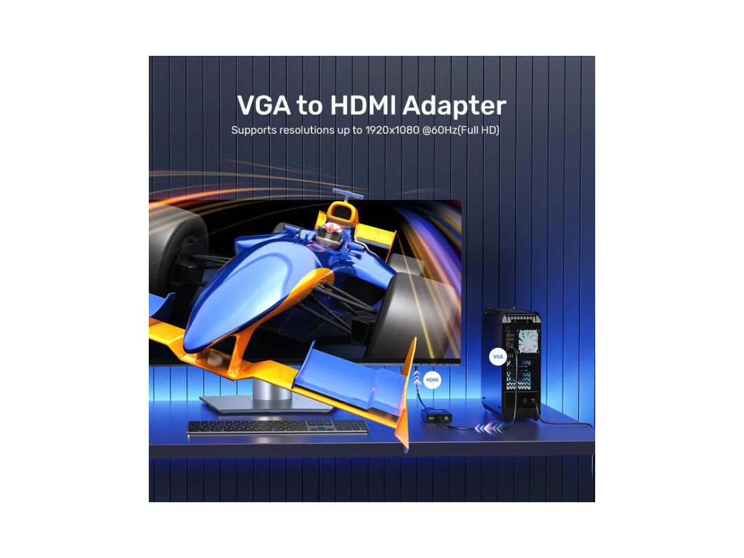 Unitek VGA to HDMI Adapter - 1080p HD Resolution | Qatar