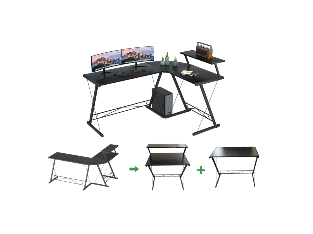 GAMEON 3-in-1 L-Shaped Slayer II XL Gaming Desk - Same Day Delivery