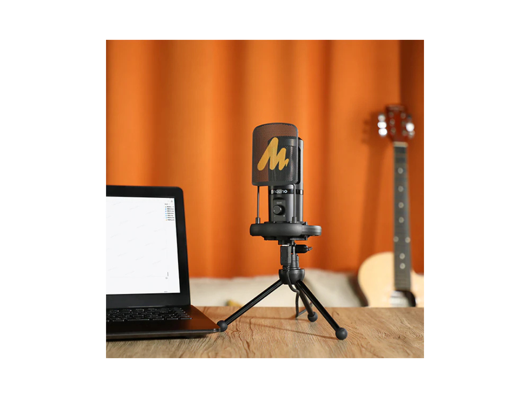 MAONO PM461TR USB Gaming Microphone, PC Computer Condenser Mic with Gain for Recording, Podcasting, Streaming, YouTube, Twitch, Skype, Compatible with PS5 PS4 Mac Laptop Desktop (PM461TR)