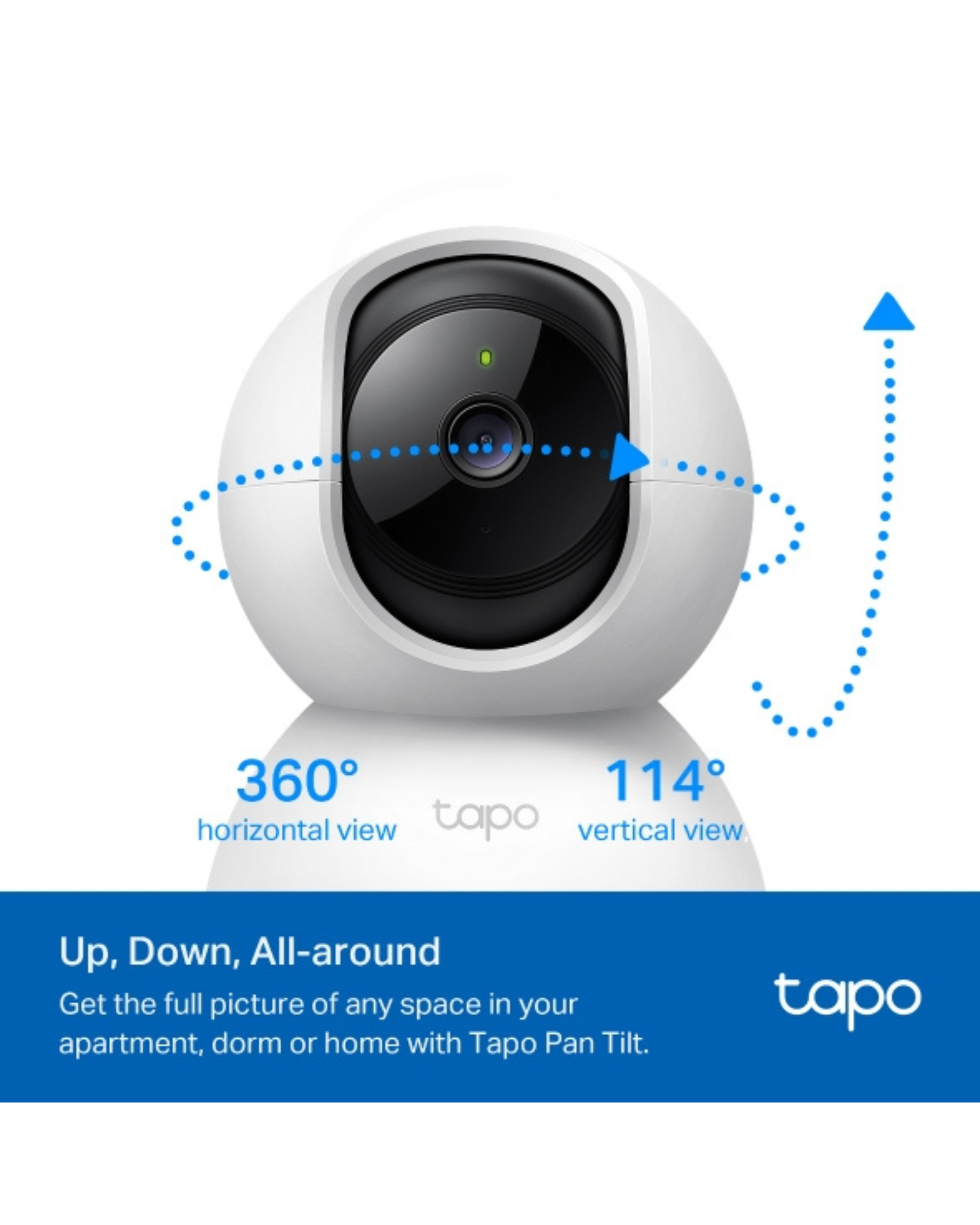 Tapo TP-Link C200 360° 2MP 1080p Full HD Pan/Tilt Home Security Wi-Fi Smart Camera| Alexa Enabled| 2-Way Audio| Night Vision| Motion Detection| Sound and Light Alarm| Indoor CCTV