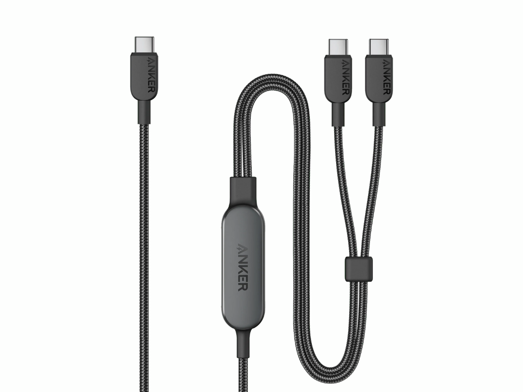 Anker 2-in-1 USB C to USB C Cable 140W Max , 4ft (1.2M), Fast Charging A8895H11 - Black