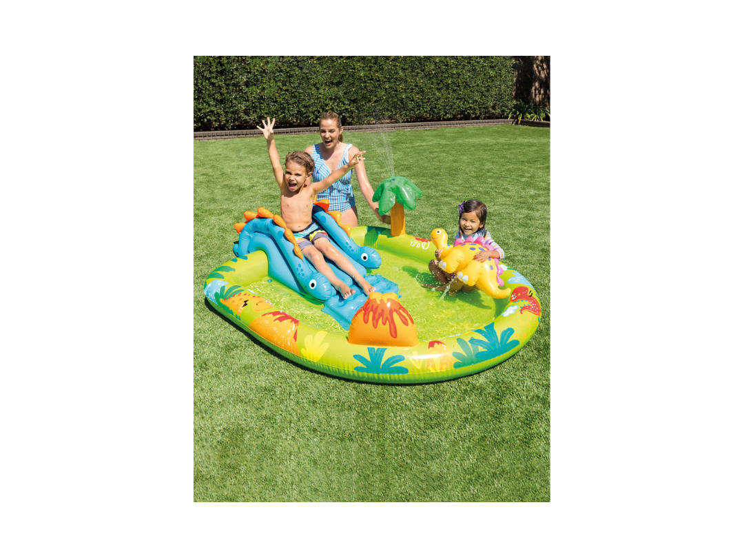 Buy Intex Little Dino Play Center – Slide & Sprayer in Qatar