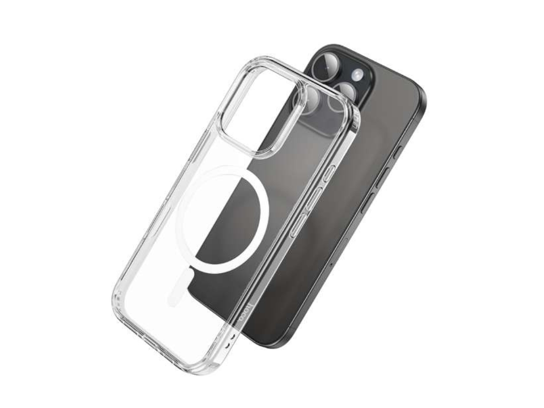 Hoco Magnetic Case for iPhone 16 Pro Max Transparent Wireless Charging