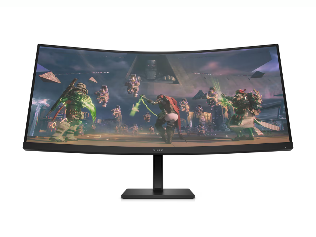 HP Omen 34″ Curved Gaming Monitor , WQHD , VA Panel, HDR, FreeSync Premium, 165 Hz, 1 ms, DisplayPort, HDMI, - AV4C1AS HP Omen 34″ Curved Gaming Monitor , WQHD , VA Panel, HDR, FreeSync Premium, 165 Hz, 1 ms, DisplayPort, HDMI, - AV4C1AS