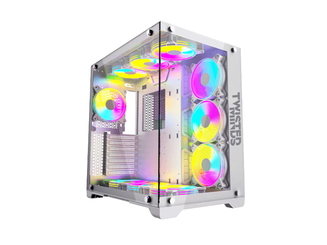 Twisted Minds Killstreak-03 Mid Tower Glass Gaming Case - White | Qatar