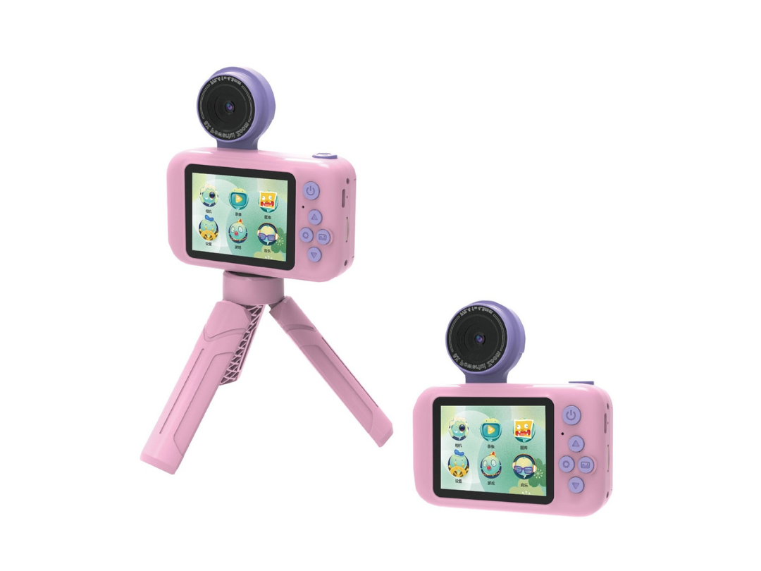 Buy Porodo Kids Flip Camera – Pink with Tripod | in Qatar