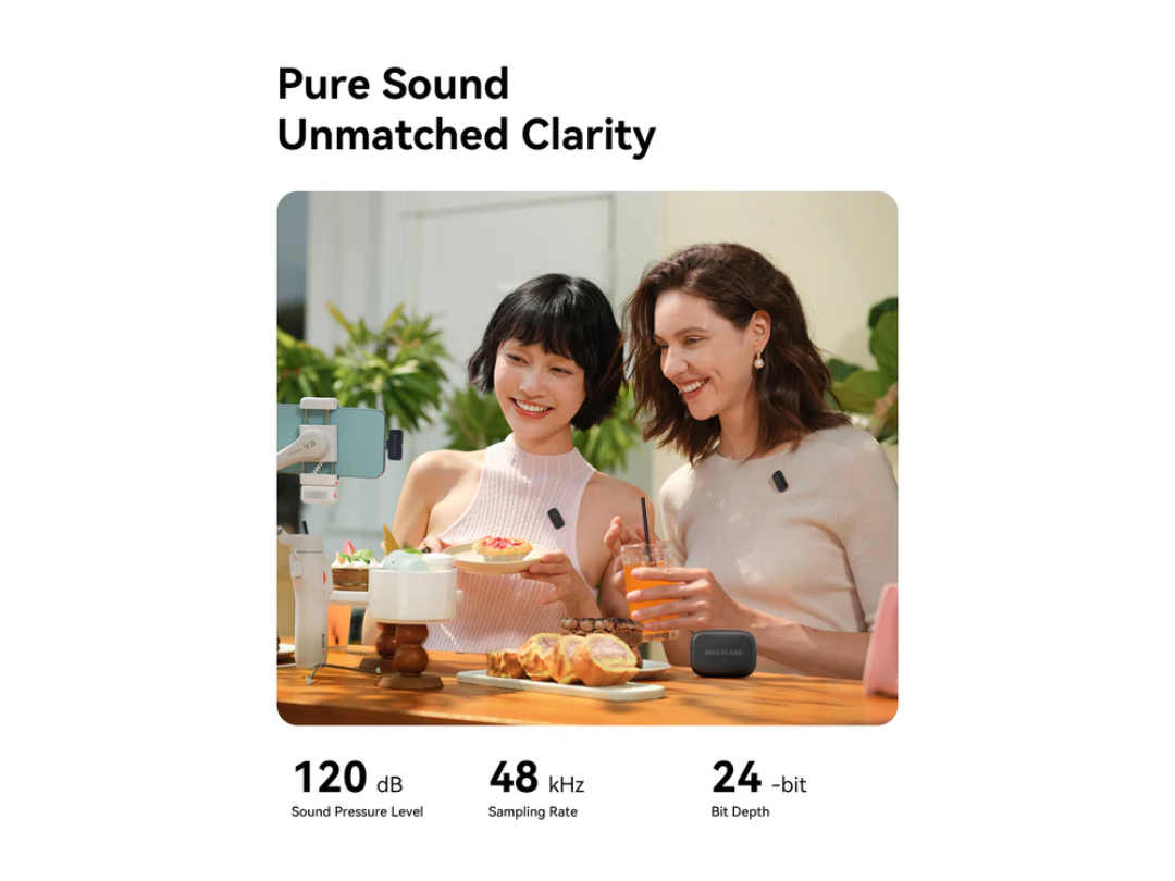 Buy Hollyland LARK A1 Combo Dual Wireless Mic System – in Qatar