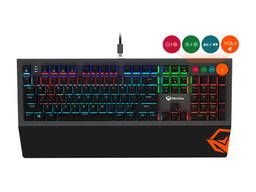 Buy Meetion MK500 RGB Mechanical Gaming Keyboard with Palm Rest – in Qatar