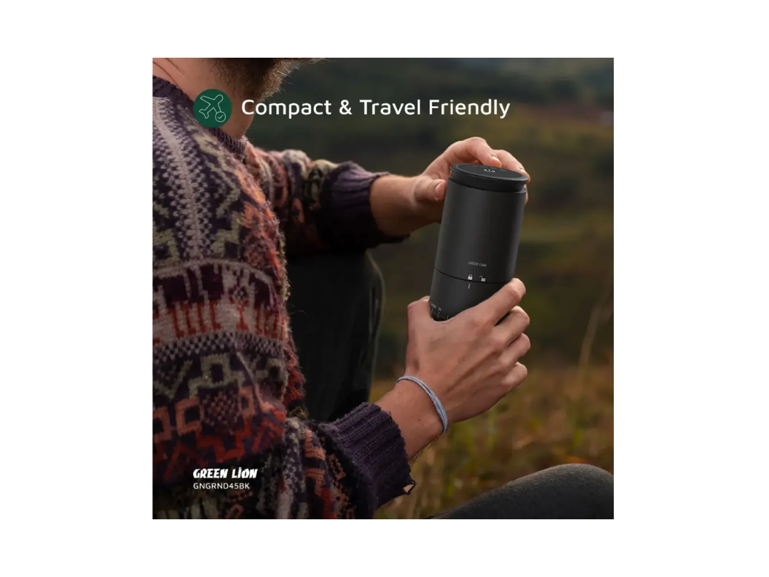 Green Lion Grind Pro Coffee Bean Grinder Machine - Rechargeable - Black (GNGRND45BK) Green Lion Grind Pro Coffee Bean Grinder Machine - Rechargeable - Black (GNGRND45BK)