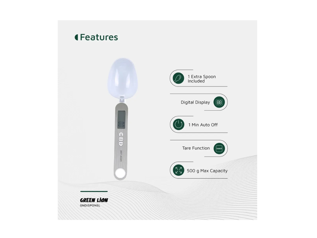 Green Lion Digital Spoon Scale - Silver (GNDISPONSL) Green Lion Digital Spoon Scale - Silver (GNDISPONSL)