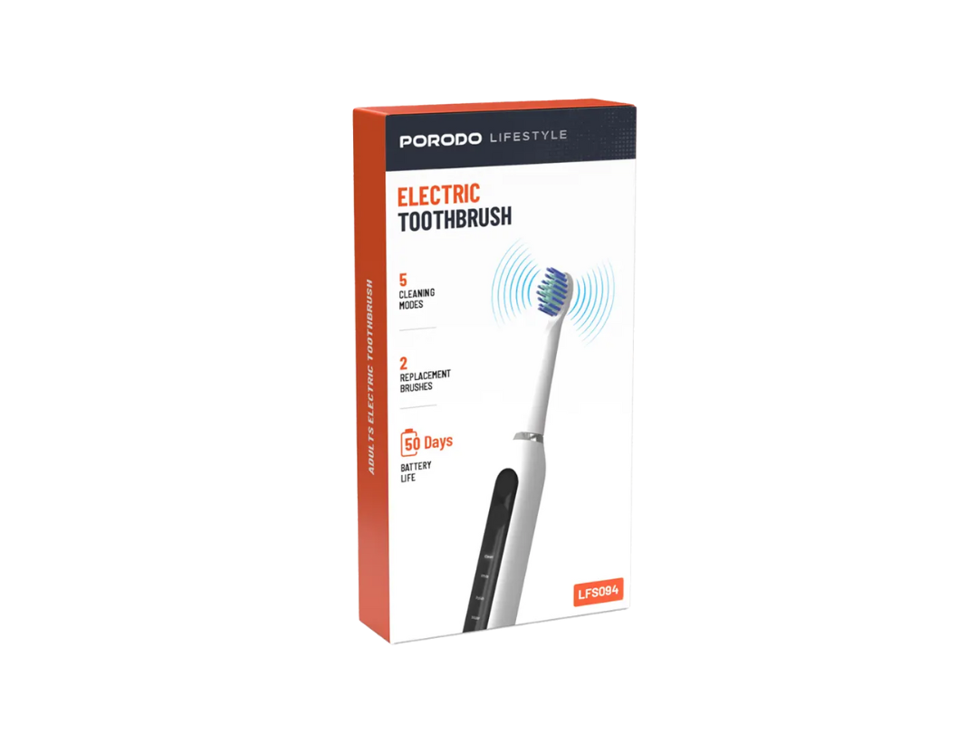 Porodo Lifestyle Electric Toothbrush - White | Advanced Oral Care