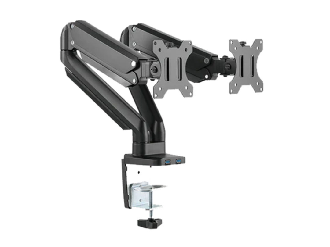 Buy Twisted Minds Dual Monitor Gas Arm – Premium Black | in Qatar