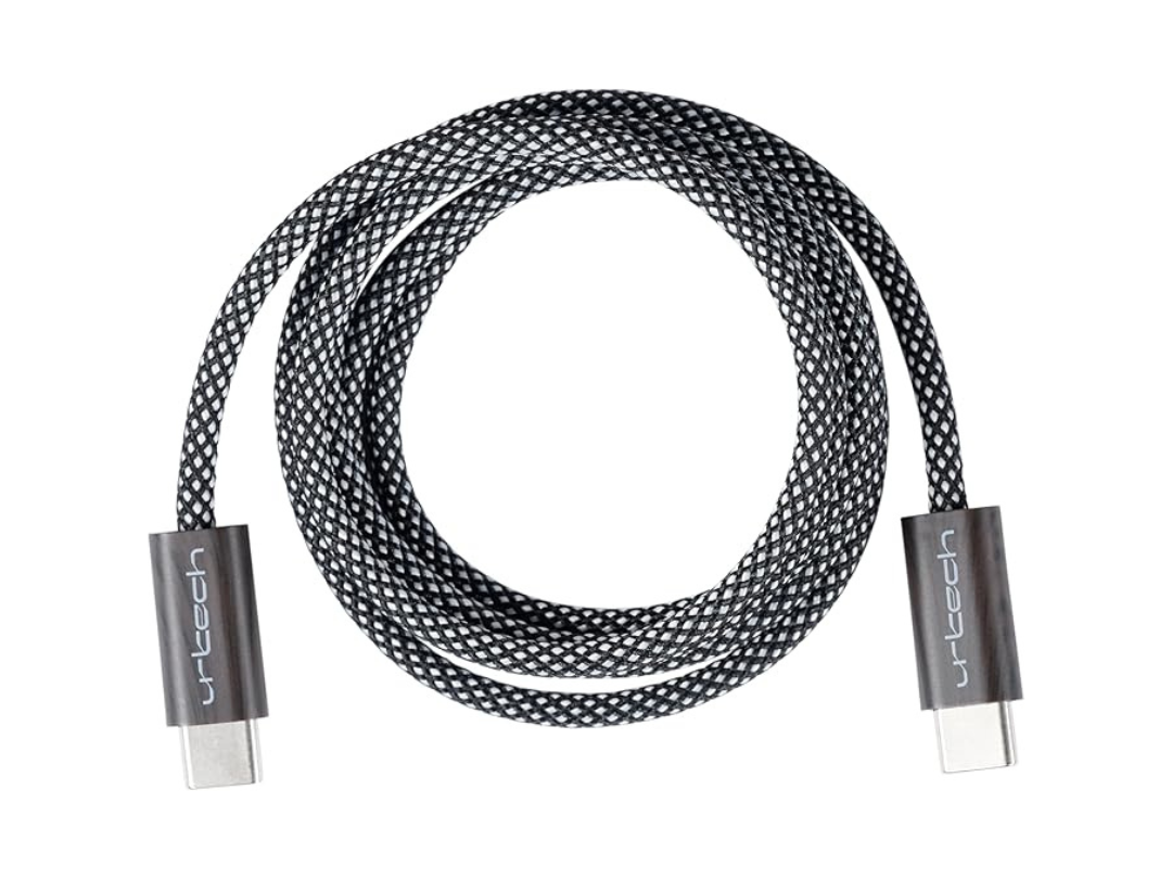 Buy URTECH 100W USB-C Wood Grain Cable | Fast PD Charging |in Qatar