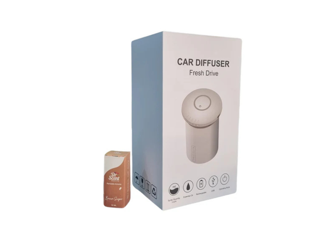 Dr Scent Fresh Drive Car Diffuser + 10ML Portable Aroma