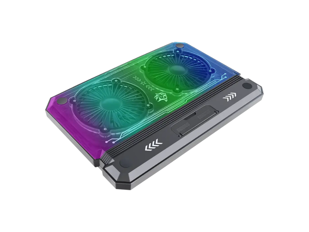 Buy Porodo Gaming Crystal Shell Laptop Cooling Pad – Black | in Qatar