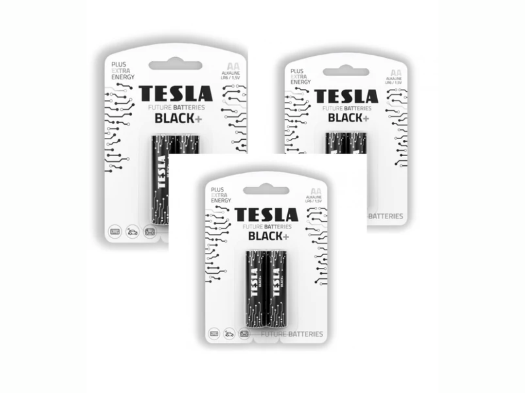 Tesla Alkaline Battery AA Black+ LR6 1.5v 2 pcs set