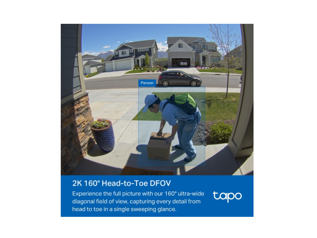 Buy TP-Link Tapo D210 2K Wi-Fi Video Doorbell with Chime in Qatar 