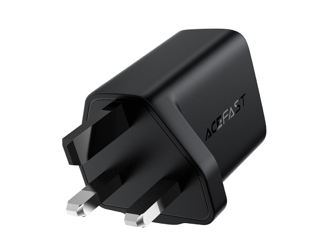 ACEFAST A24 GaN PD30W Wall Charger - USB-C, UK Plug, Compact & Safe