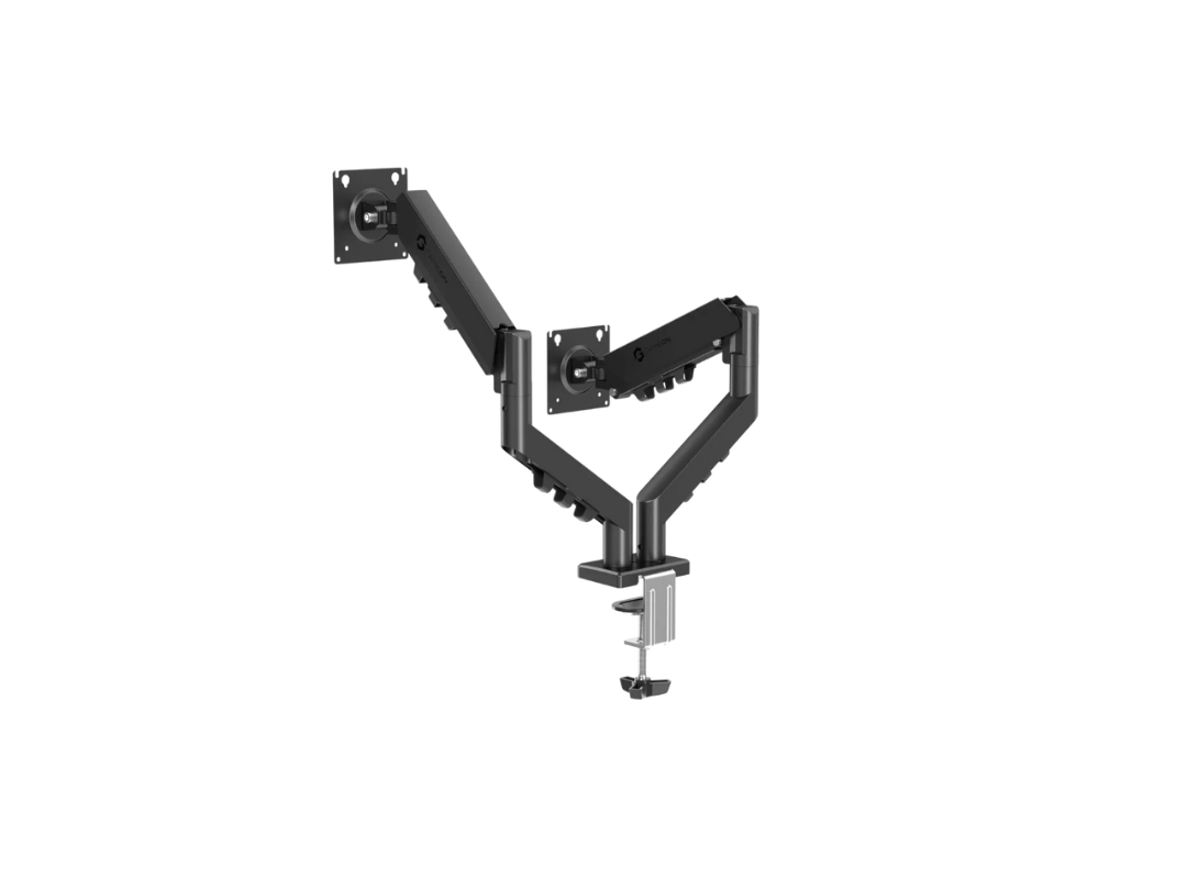GAMEON GO-5550 Gas Mechanical Spring Dual Monitor Arm For Gaming And Office Use, 17