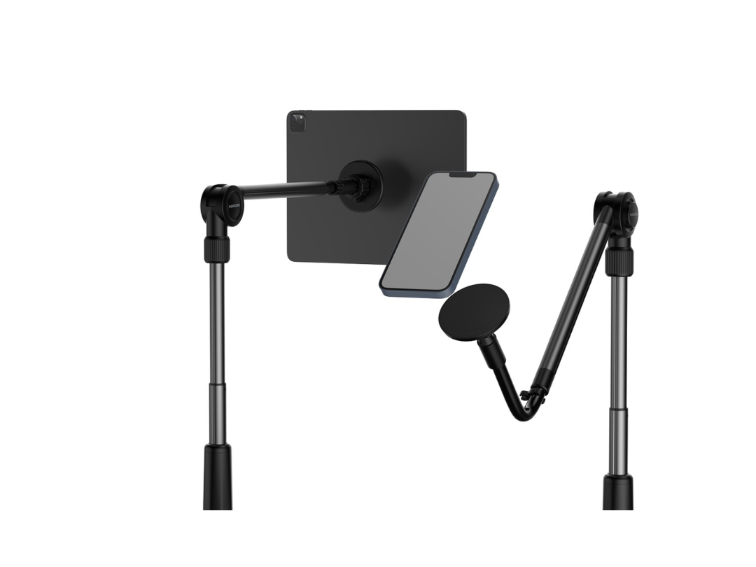 Porodo Lazy Man Desk Stand – 92 cm Magnetic Mount for Mobiles & Tablets
