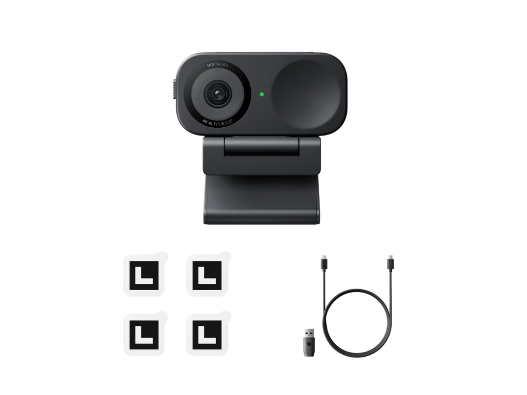 كاميرا ويب Insta360 - Link 2C بتقنية الذكاء الاصطناعي بدقة 4K - حزمة قياسية - أسود - لعقد مؤتمرات الفيديو والألعاب والبث المباشر كاميرا ويب Insta360 - Link 2C بتقنية الذكاء الاصطناعي بدقة 4K - حزمة قياسية - أسود - لعقد مؤتمرات الفيديو والألعاب والبث المباشر