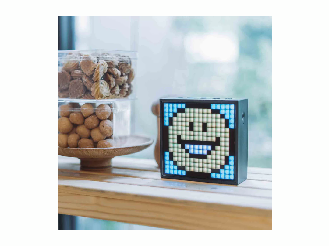 Divoom Timebox-Evo Pixel Art Bluetooth Speaker with 16x16 DIY LED Animation Display Alarm Clock Box - Black