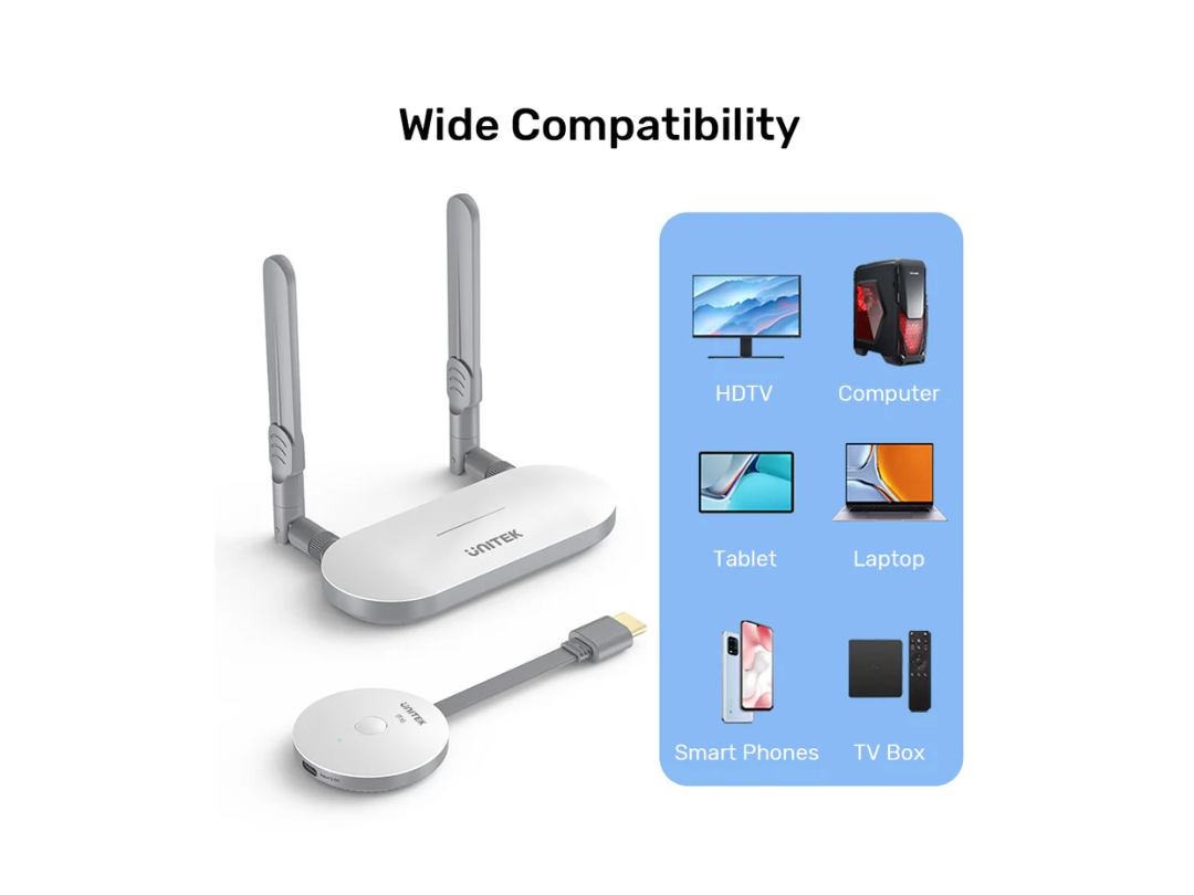 Unitek Wireless HDMI Transmitter & Receiver Kit (Upto 50 meters) - V1183A01