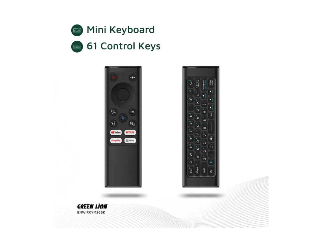 Green Lion Wireless Remote Pro Keyboard & Mouse – Black | Qatar