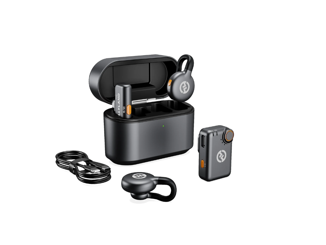 Hollyland LARK M2S Ultimate Combo 2-Person Wireless Microphone System for Cameras and Mobile Devices (2.4 GHz, Space Gray)