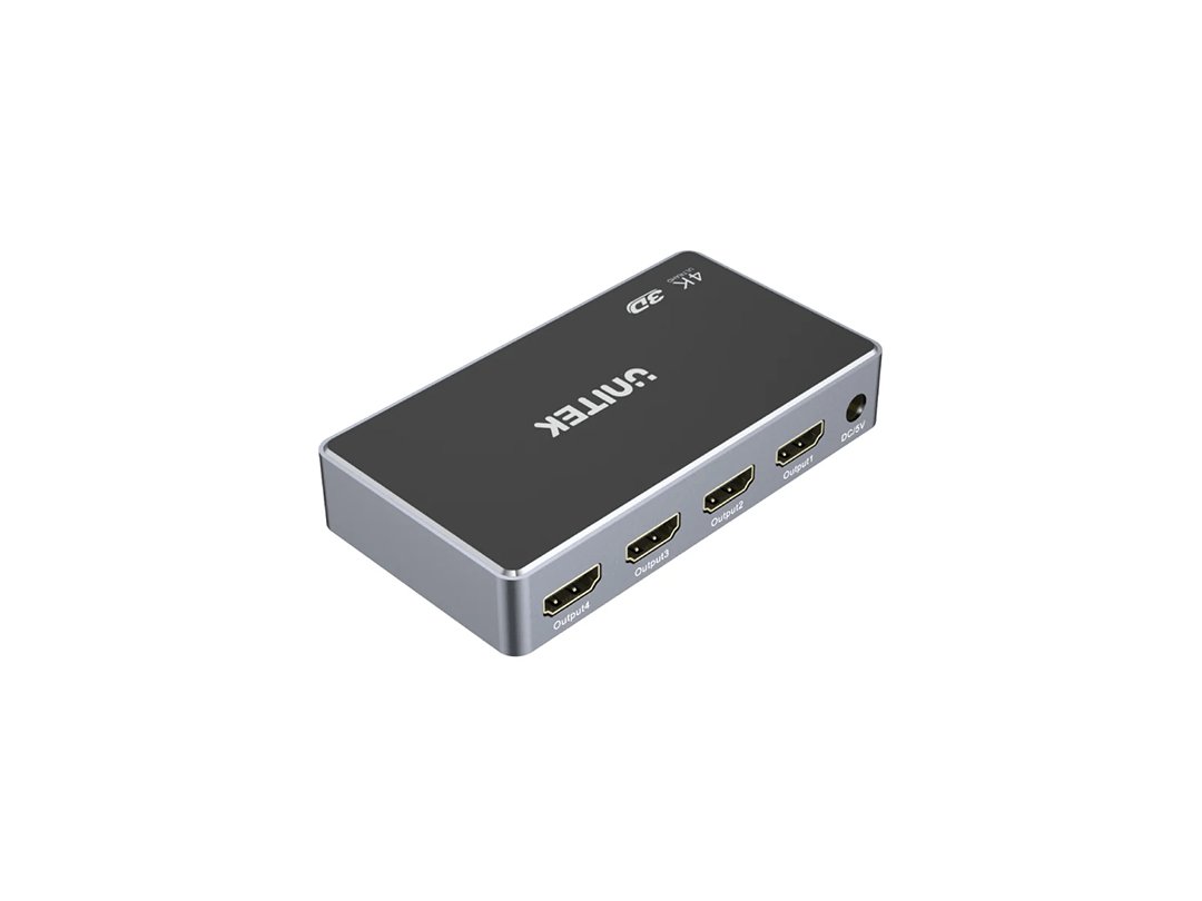 Unitek 4K 30Hz HDMI 1.4 Splitter 1 In 8 Out, Black, 5V2A Power Adapter in Qatar