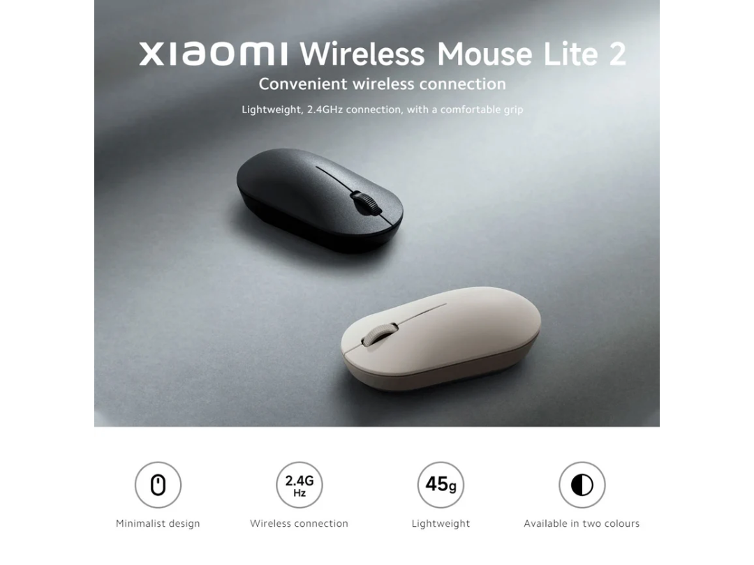 Buy Xiaomi Wireless Mouse Lite 2 – Lightweight 2.4GHz Mouse | in Qatar