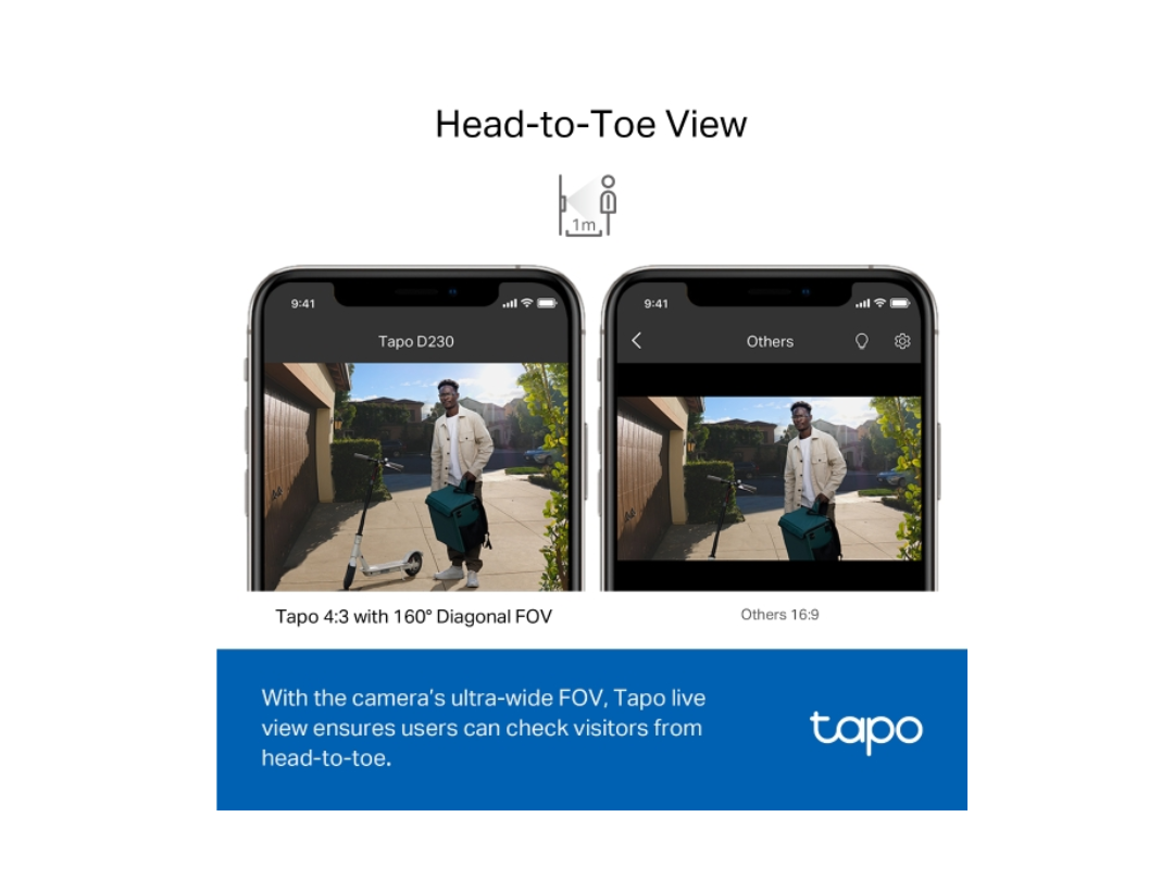 Tapo D230S1 2K Smart Video Doorbell with Chime – Qatar Delivery
