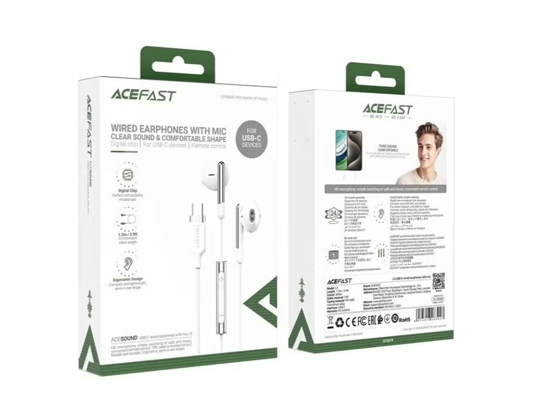 Buy Acefast L3 USB-C Wired Earphones with Mic – in Qatar
