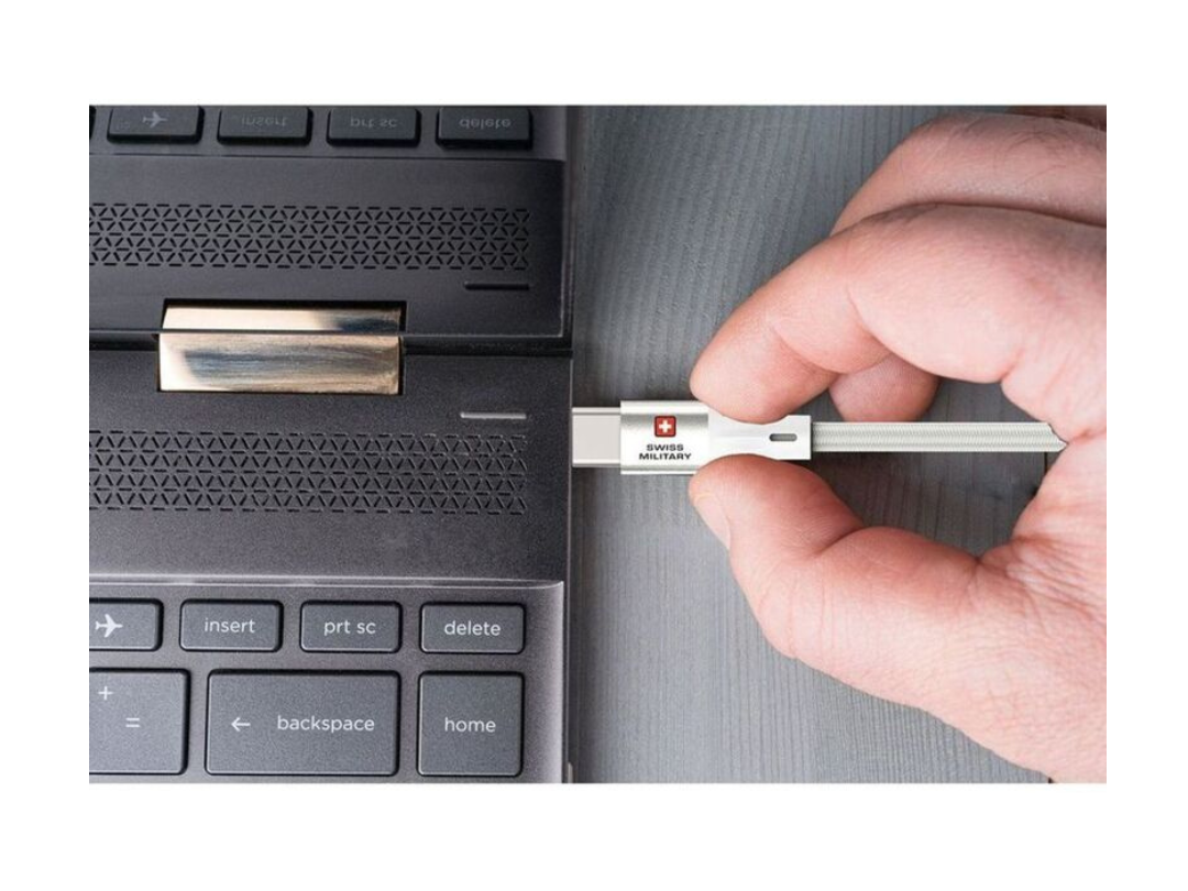 Buy Swiss Military 100W USB-C to USB-C 2m Braided Cable | in Qatar