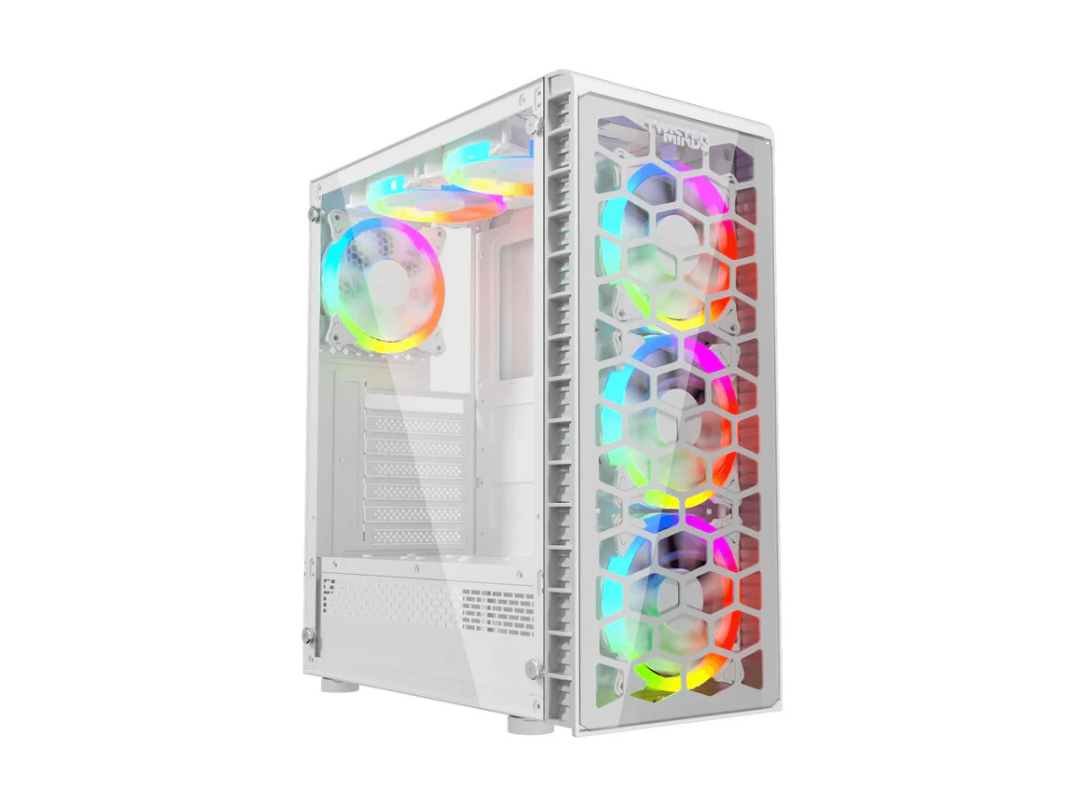 Twisted Minds Killstreak-03 Mid Tower Glass Gaming Case - White | Qatar