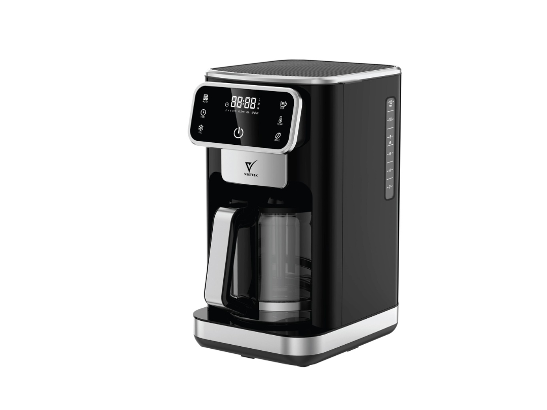 VEETEEK 12-Cup Coffee Maker 1.8L - Touchscreen, Adjustable Brew