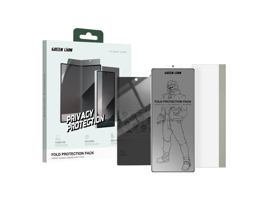 Green Lion Samsung Z Fold 6 Privacy Screen Protector Pack – Black