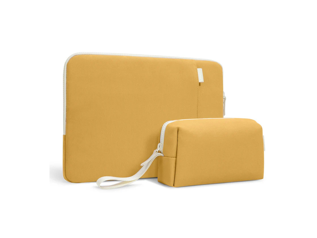 Buy Tomtoc TheHer-A23 Jelly Laptop Sleeve Kit for 13-inch MacBook Air Maize Yellow in Qatar