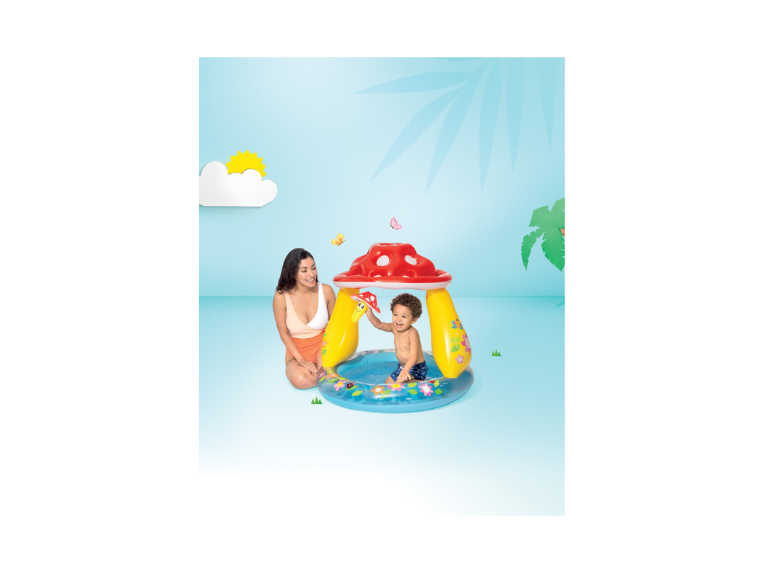 Buy Intex Mushroom Kiddie Pool for Toddlers – Shaded Fun | in Qatar