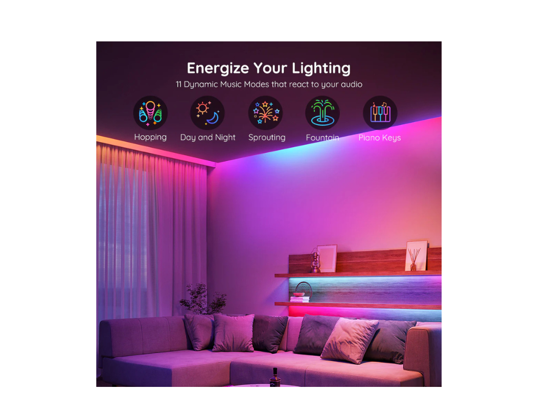 Govee RGBIC Basic Wi-Fi + Bluetooth LED Strip Lights - 10m (Single Roll)