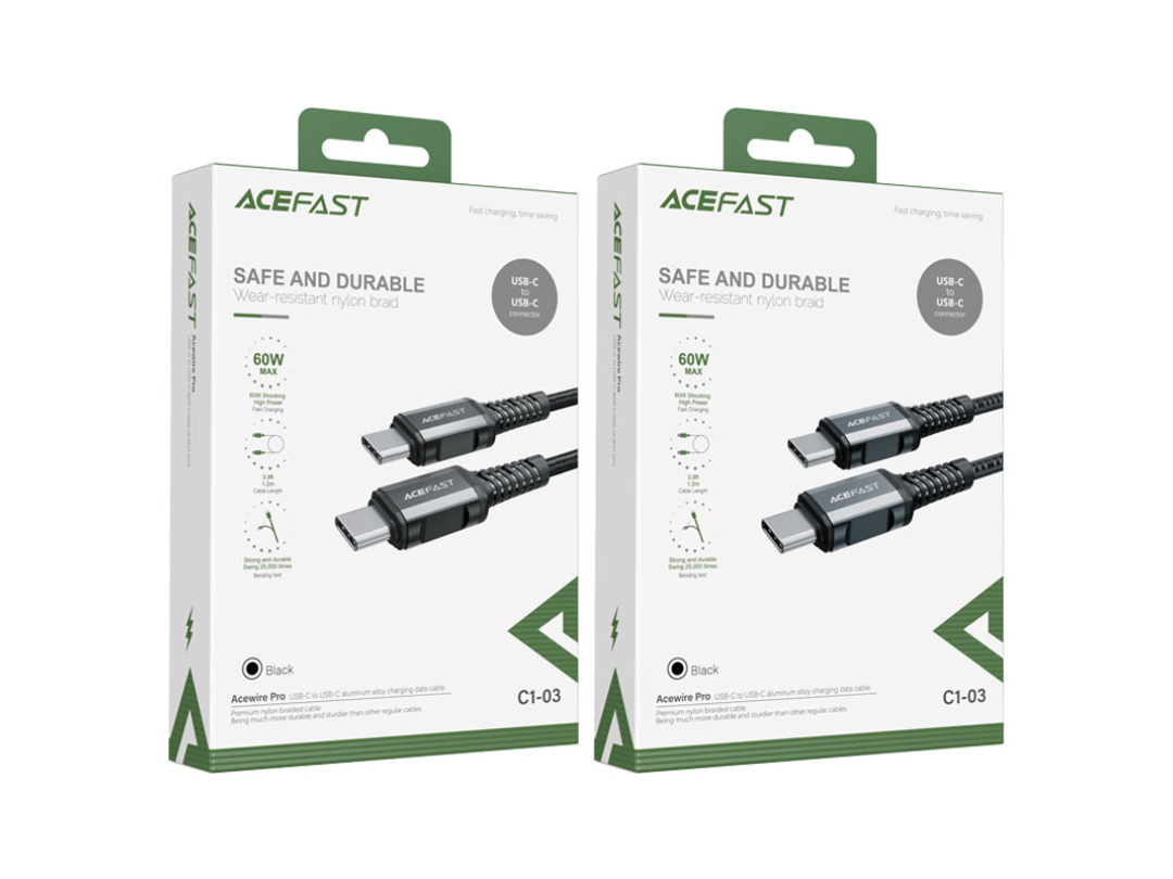 ACEFAST C1-03 USB-C to USB-C 60W Charging Cable - Fast & Durable