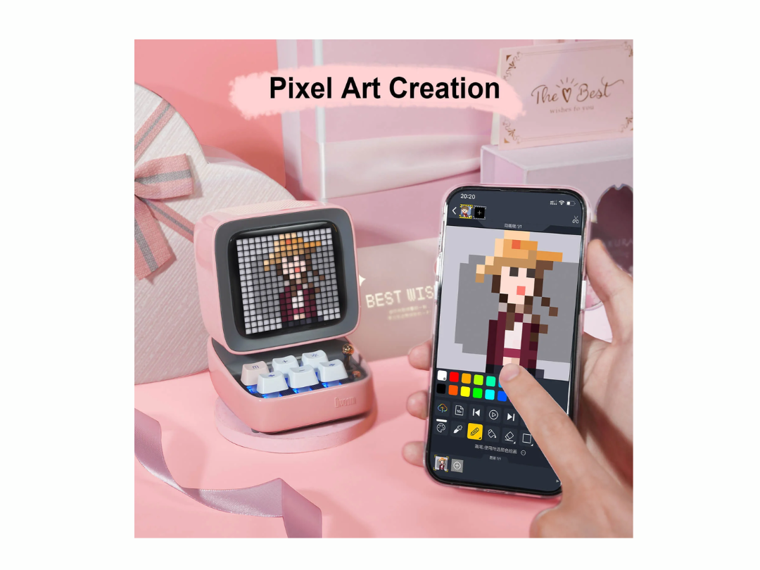 Divoom Ditoo-Pro Retro Pixel Art Bluetooth Speaker with RGB Mechanical Keyboard Divoom Ditoo-Pro Retro Pixel Art Bluetooth Speaker with RGB Mechanical Keyboard
