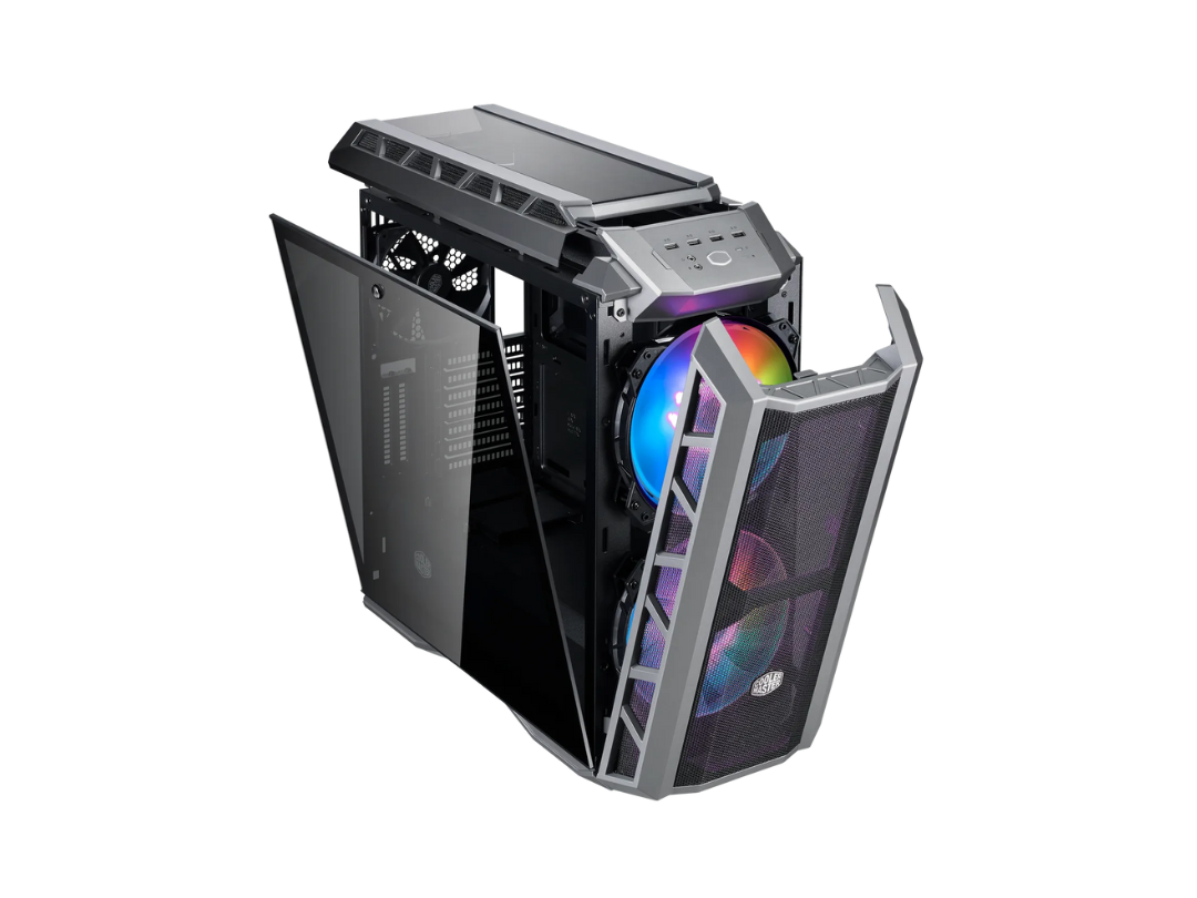 Cooler Master MCM-H500P-MGNN-S01 MasterCase Black ATX Mid-Tower PC Case w/ Front Mesh Ventilation, 2x 200mm RGB Fans