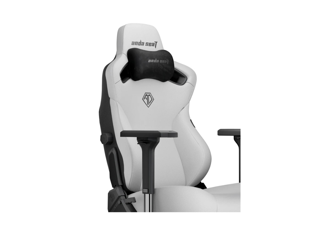 AndaSeat Kaiser 3 Series Premium Gaming Chair – White PVC Leather, 4D Adjustable Armrests, 90°-160° Reclining, Ergonomic Support for Gaming & Office Use