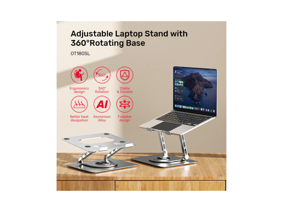 Unitek 360° Rotating Adjustable Laptop Stand - Ergonomic Design