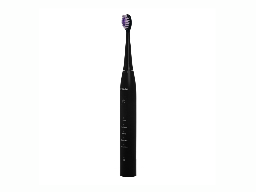 B.Well PRO 850 Electric sonic toothbrush, 60 days without recharging, 5 operation modes, 2 brush heads, USB cable, handbag, without adapter