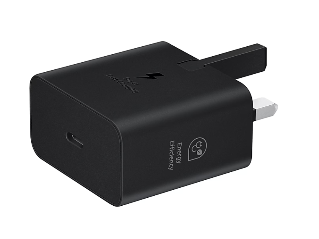 Buy Samsung 25W Power Adapter without Cable - Black for Fast Charging in Qatar