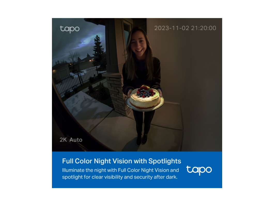 Buy TP-Link Tapo D210 2K Wi-Fi Video Doorbell with Chime in Qatar 