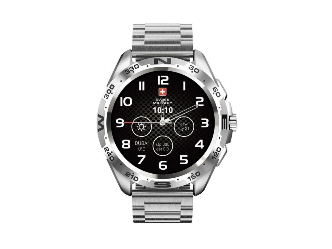 Buy Swiss Military DOM7 Smartwatch – Gunmetal, Bluetooth, AMOLED in Qatar