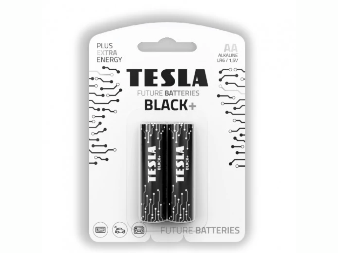 Tesla Alkaline Battery AA Black+ LR6 1.5v 2 pcs set Tesla Alkaline Battery AA Black+ LR6 1.5v 2 pcs set